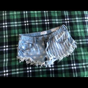 American Flag Bullhead Denim Co. Shorts